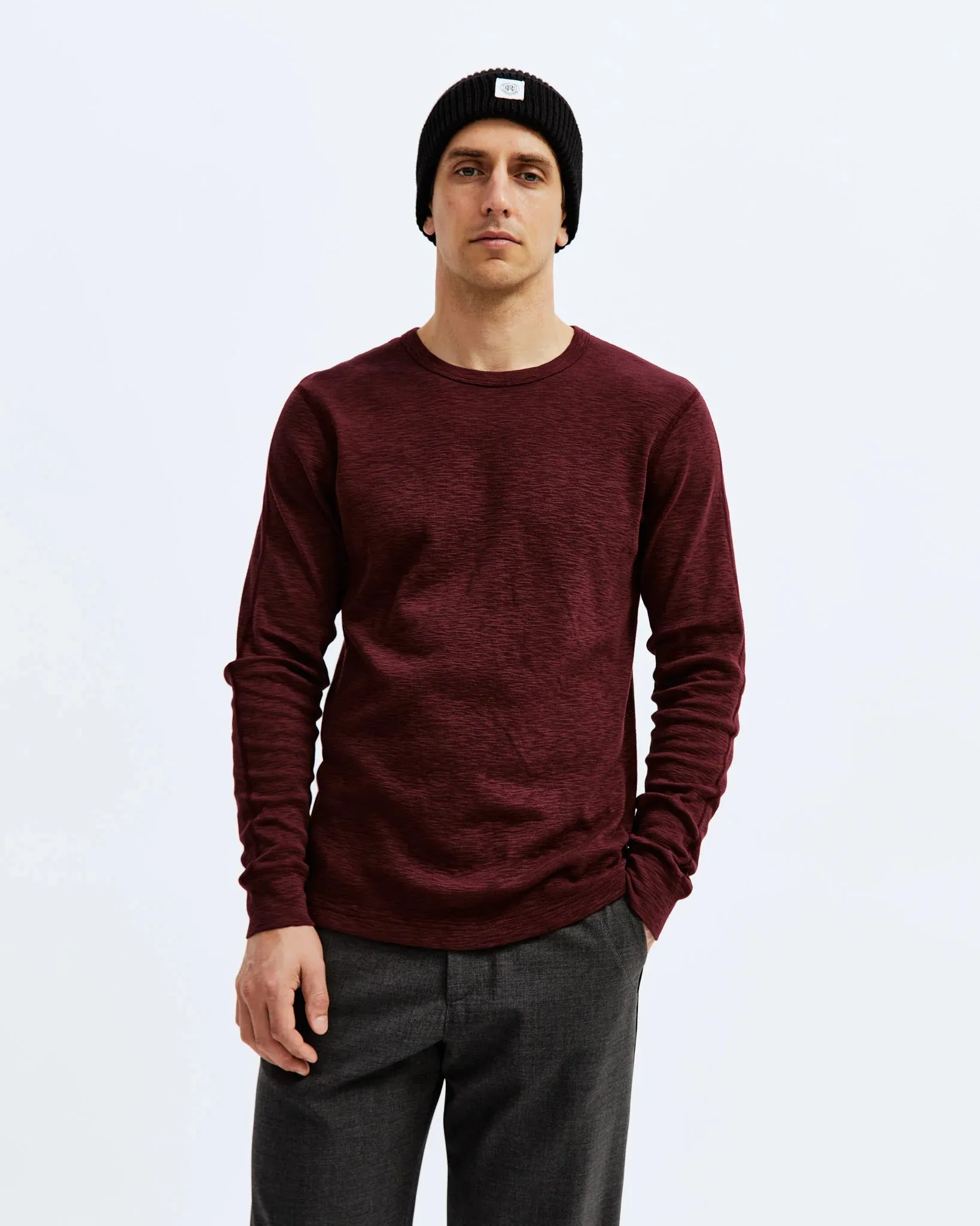 1X1 Slub Long Sleeve Crimson