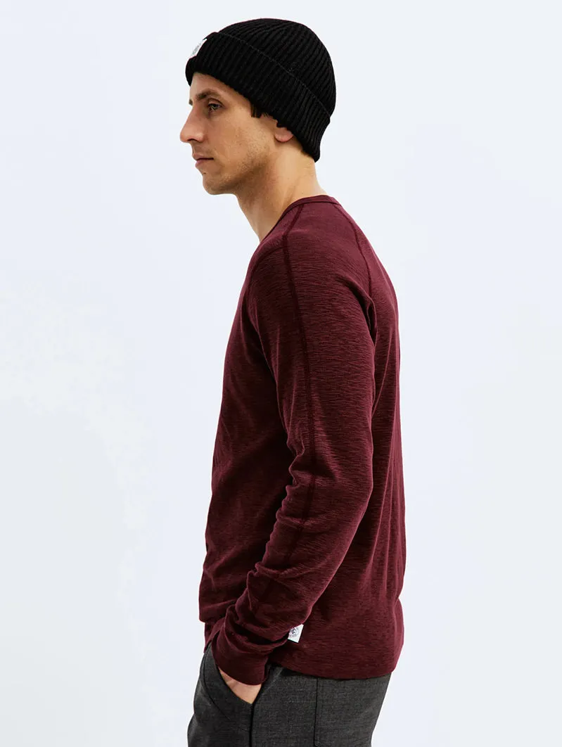 1X1 Slub Long Sleeve Crimson