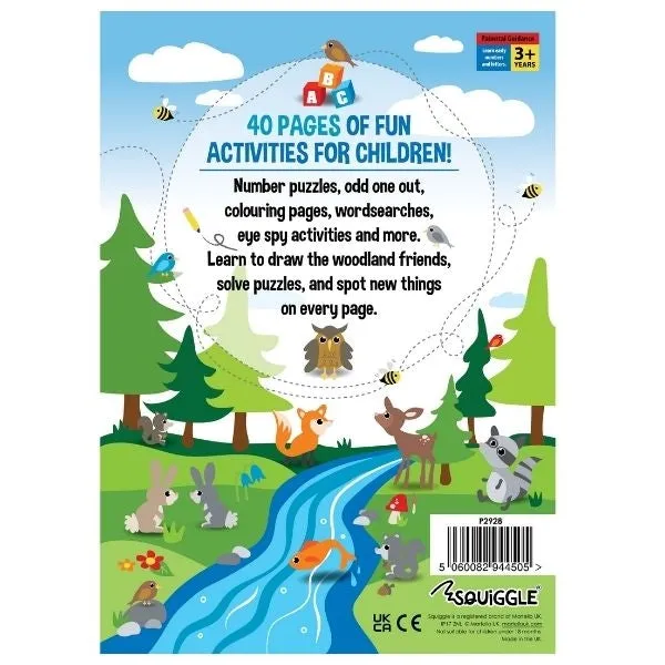 A4 My Woodland Friends Advanced Colouring Book - Creatures High Quality Paper Relaxing Art Therapy