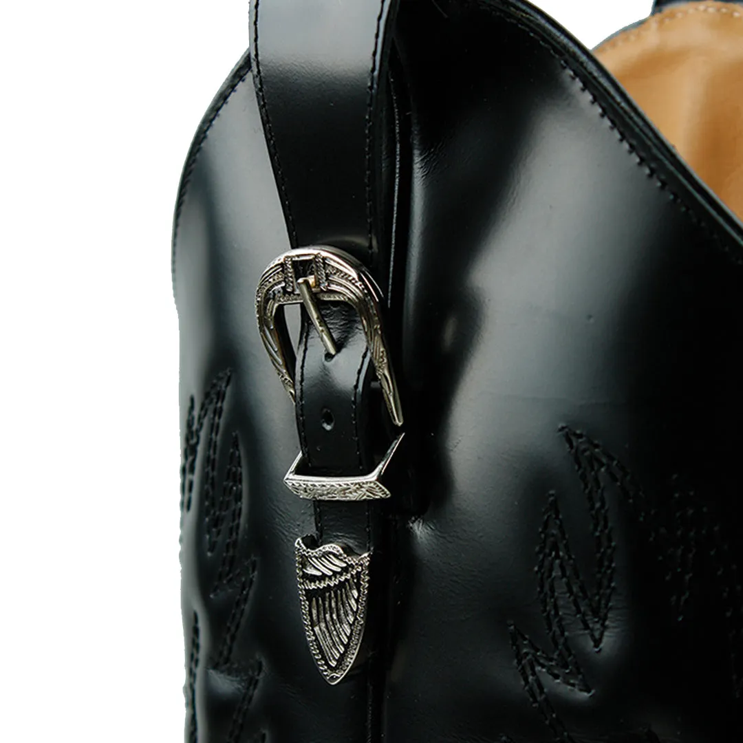 AJ1164 WESTERN BOOTS BLACK POLIDO