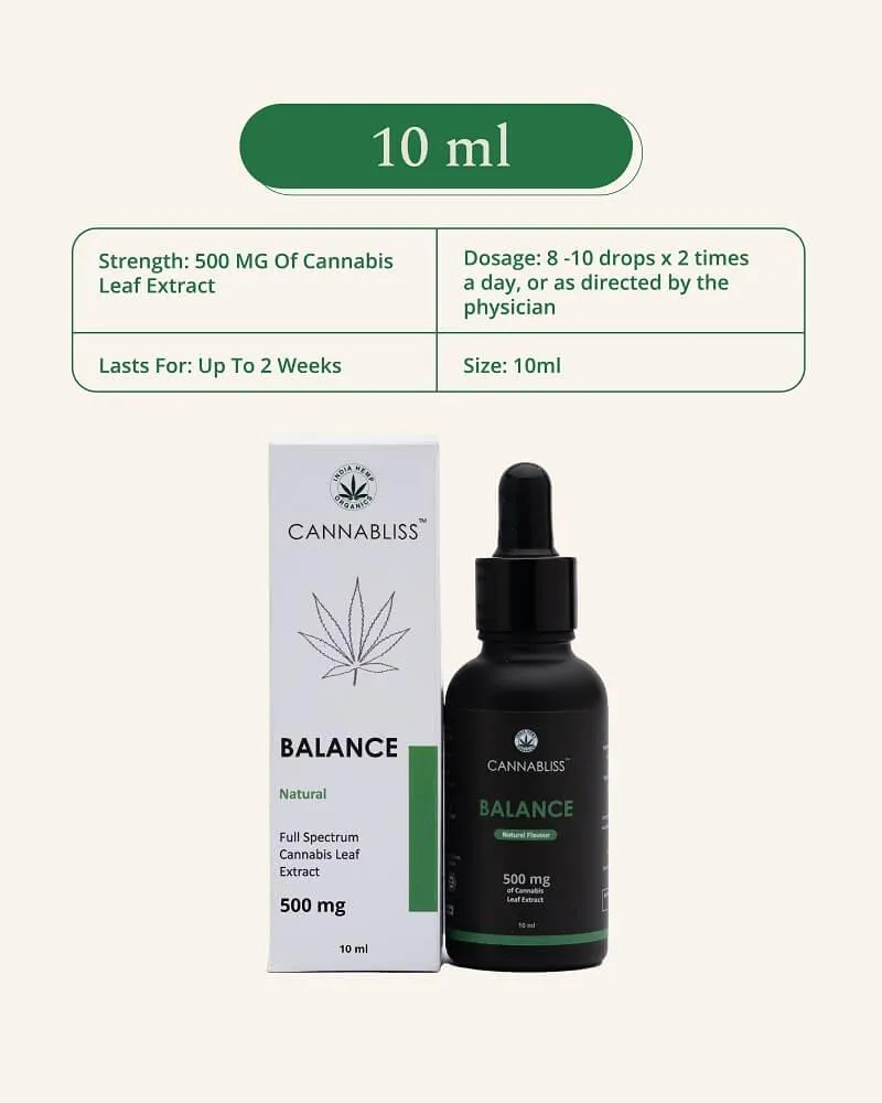 Anandamide Collection - CannaBliss Balance - Full Spectrum Cannabis Leaf Extract (500mg, 1500mg)