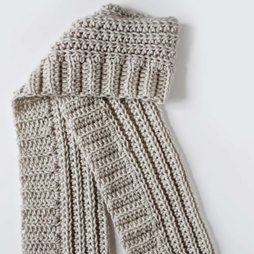 Andy Button Scarf PDF Crochet Pattern - Digital Download