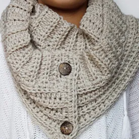Andy Button Scarf PDF Crochet Pattern - Digital Download