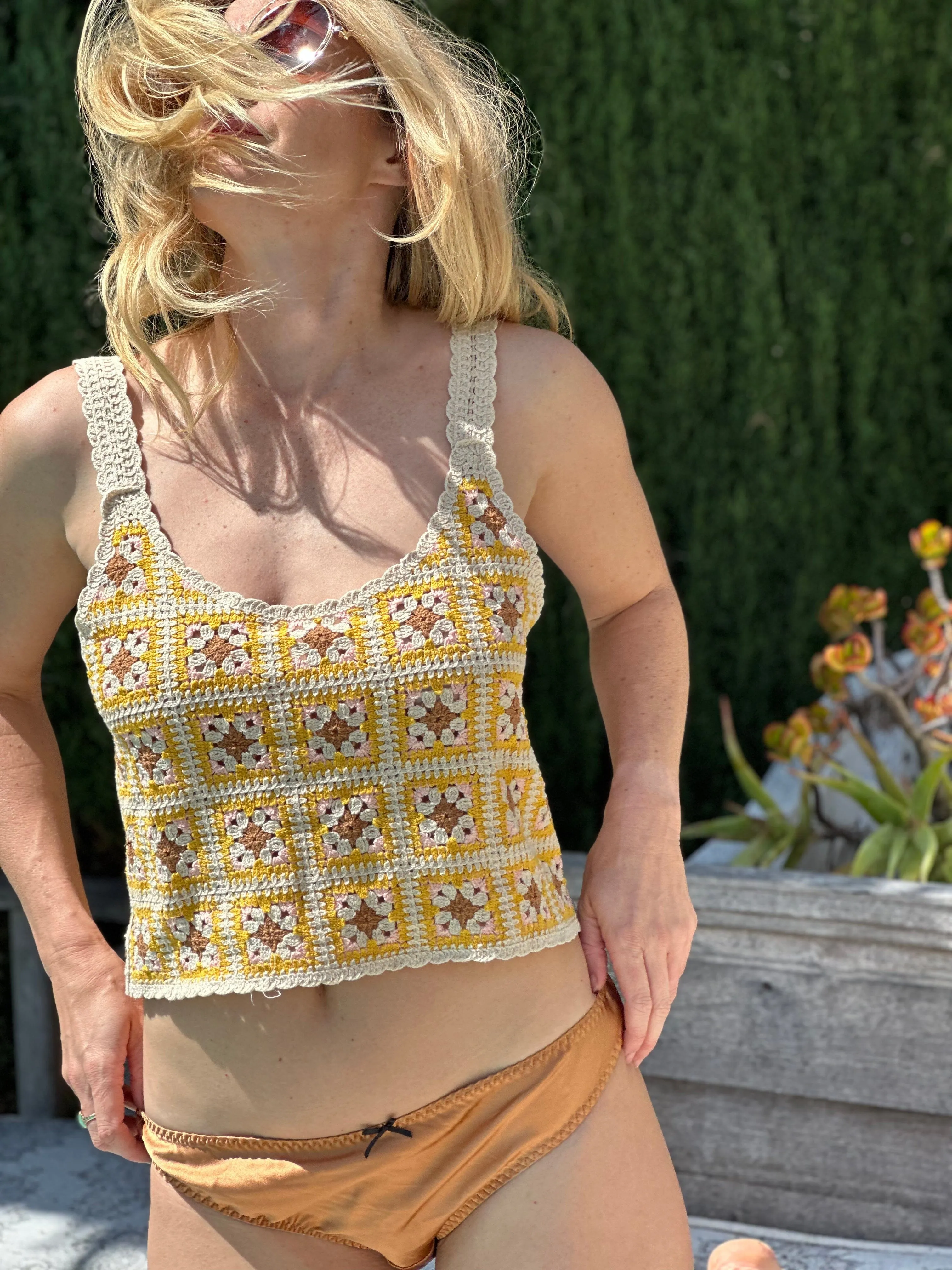 Babe Rainbow Crochet Tank | Honey