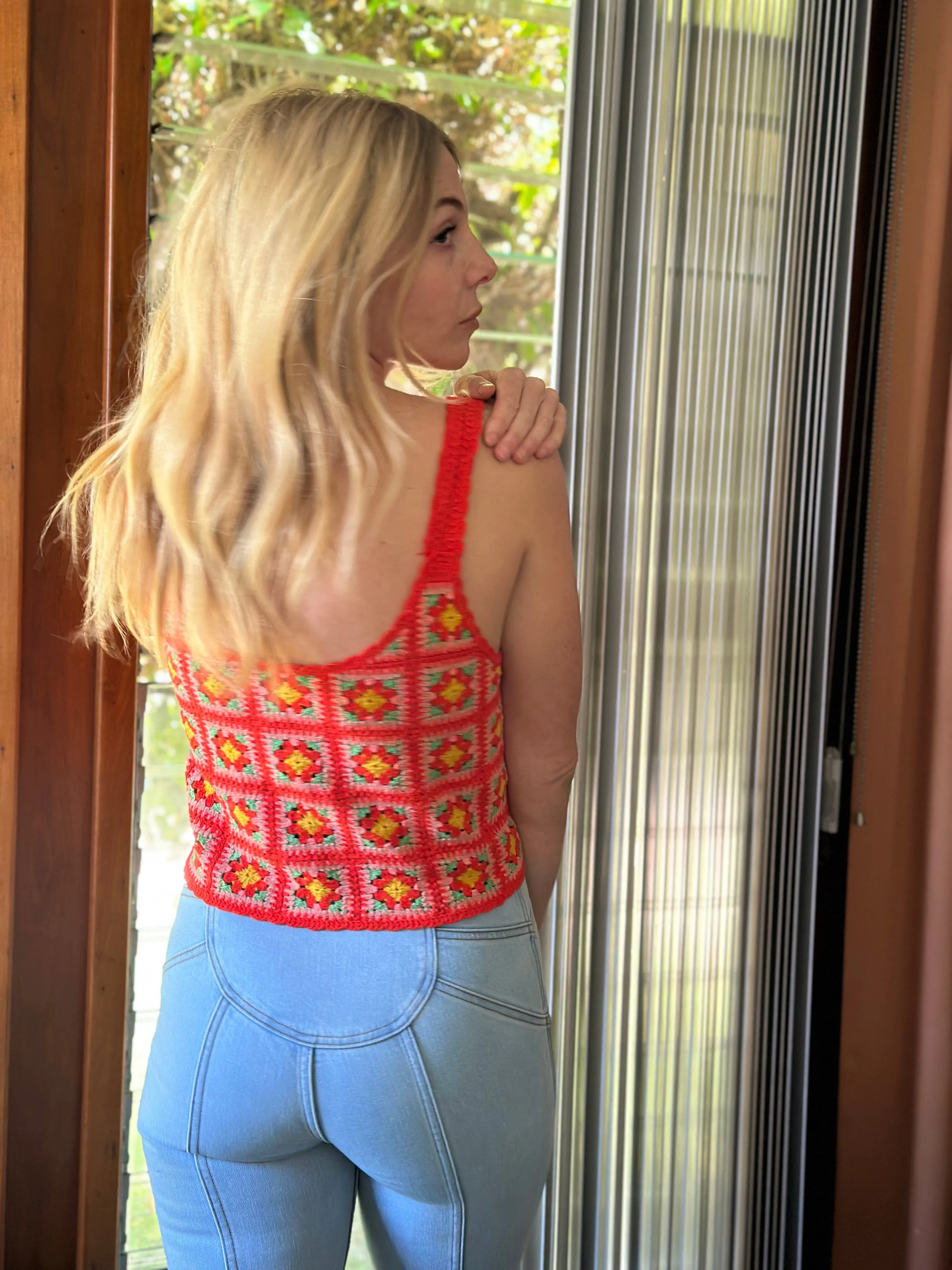 Babe Rainbow Crochet Tank | Tomato