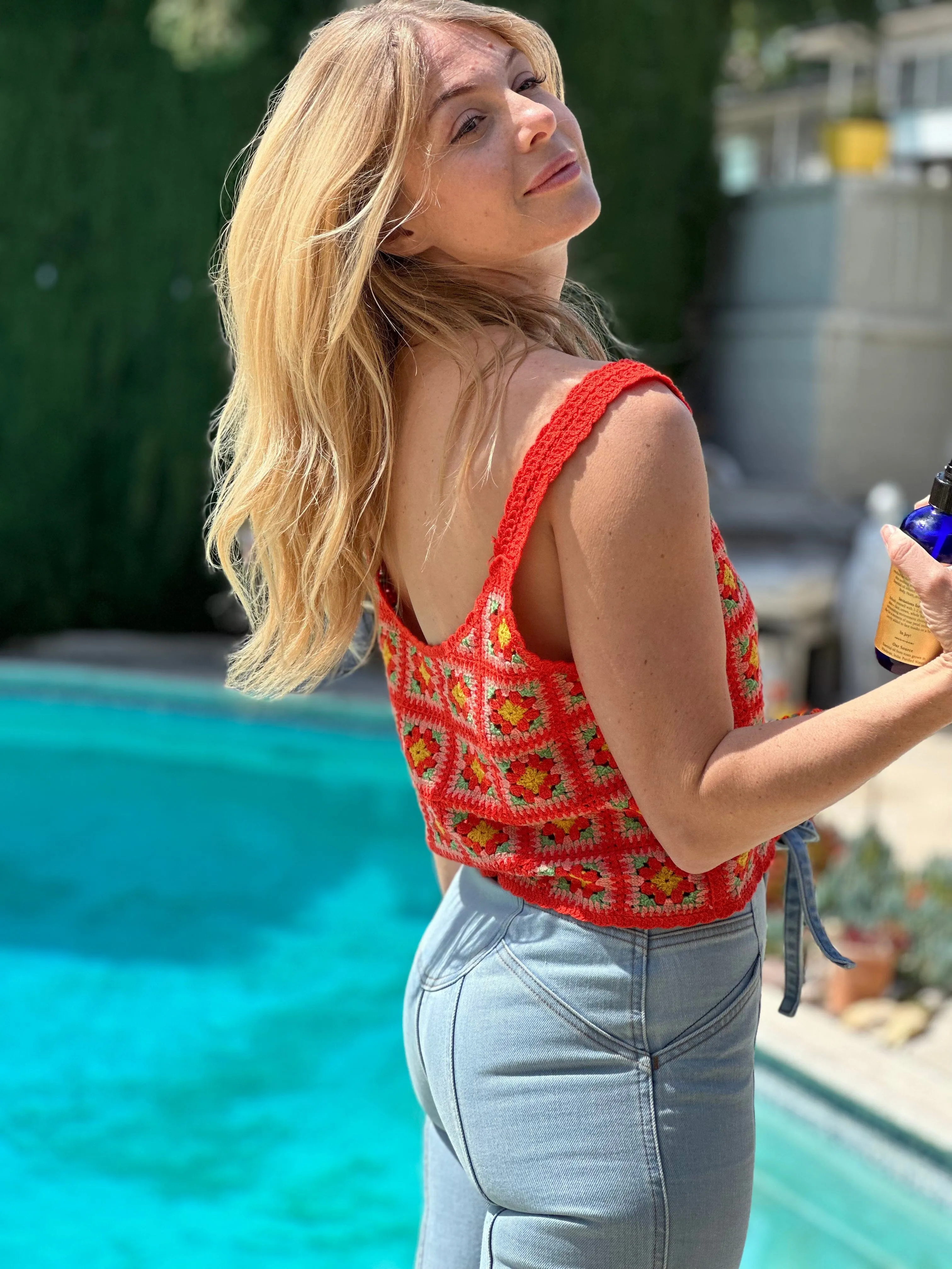 Babe Rainbow Crochet Tank | Tomato