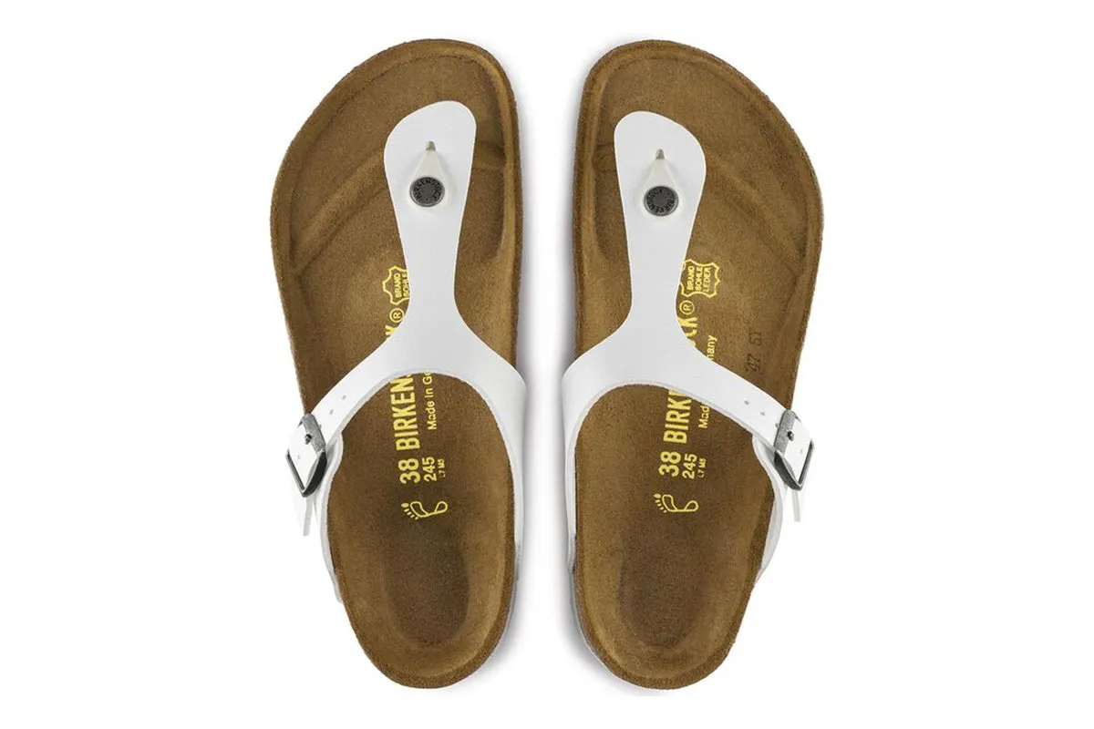 Birkenstock Gizeh R White Birko-Flor Womens