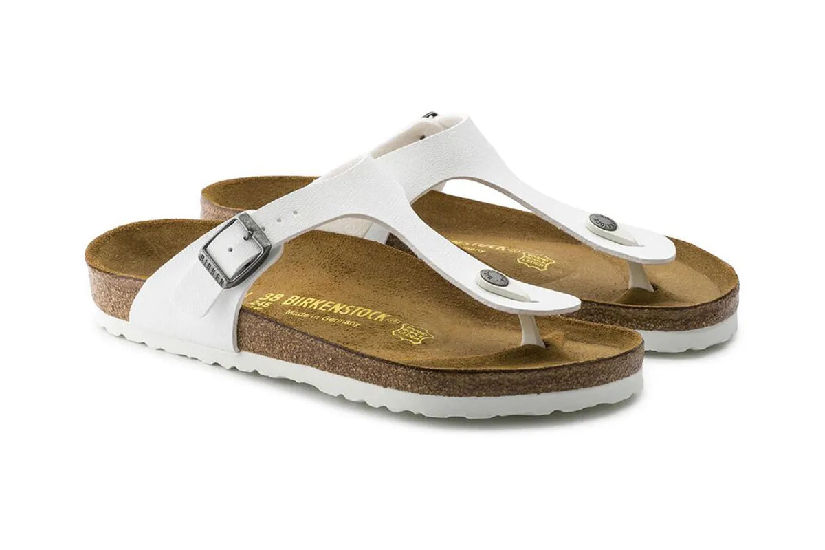 Birkenstock Gizeh R White Birko-Flor Womens