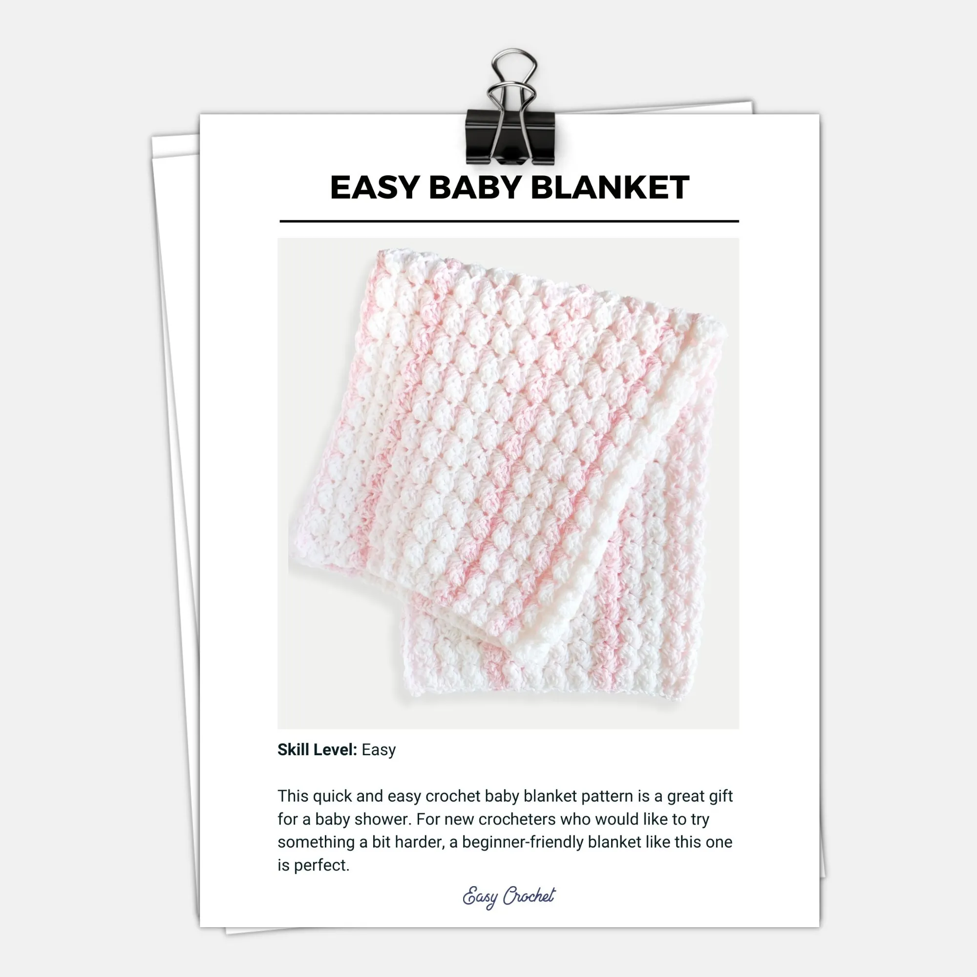 Blanket Stitch Blanket Crochet Pattern in 15 Sizes