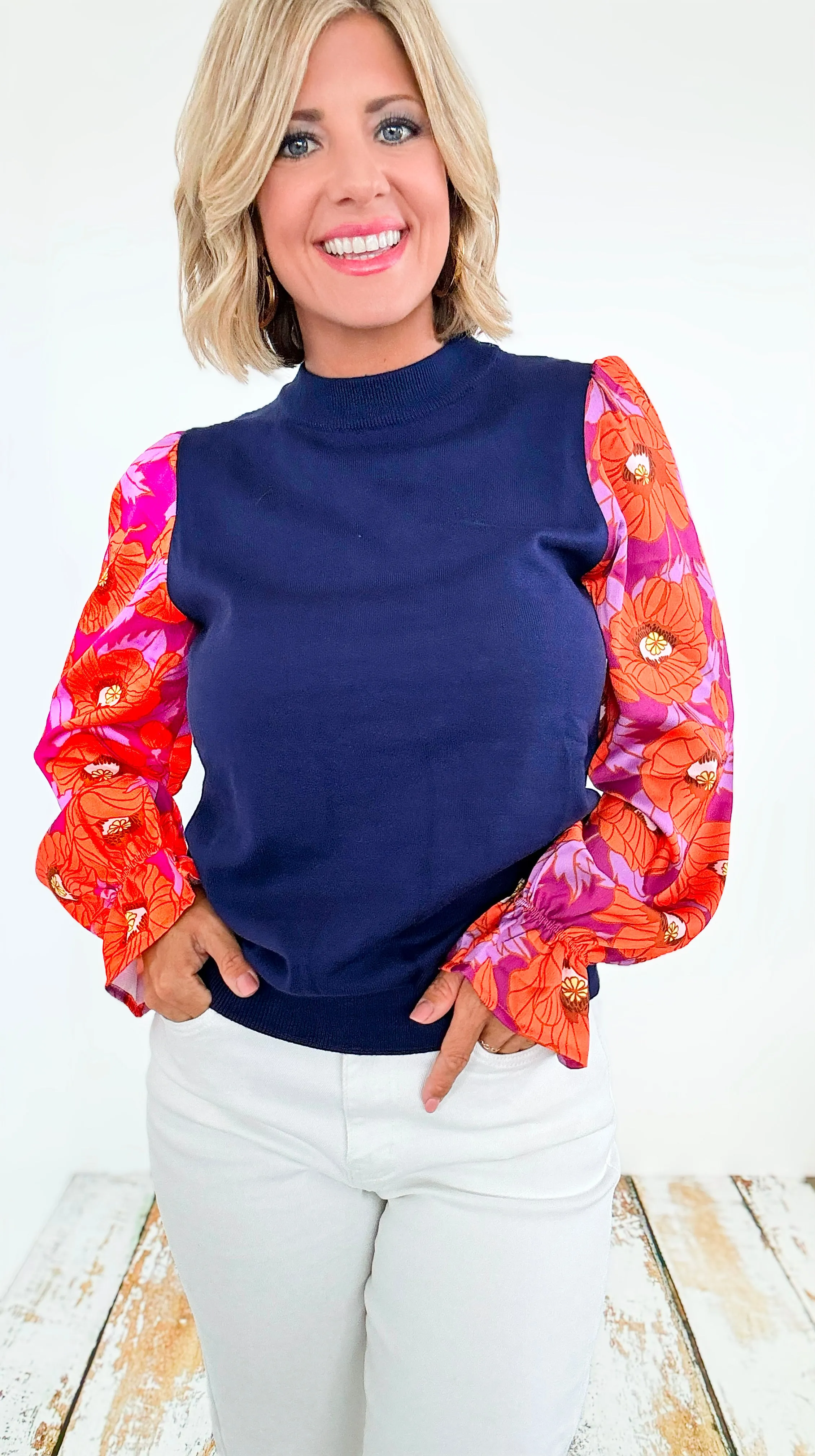 Blossom Belle Colorblock Blouse