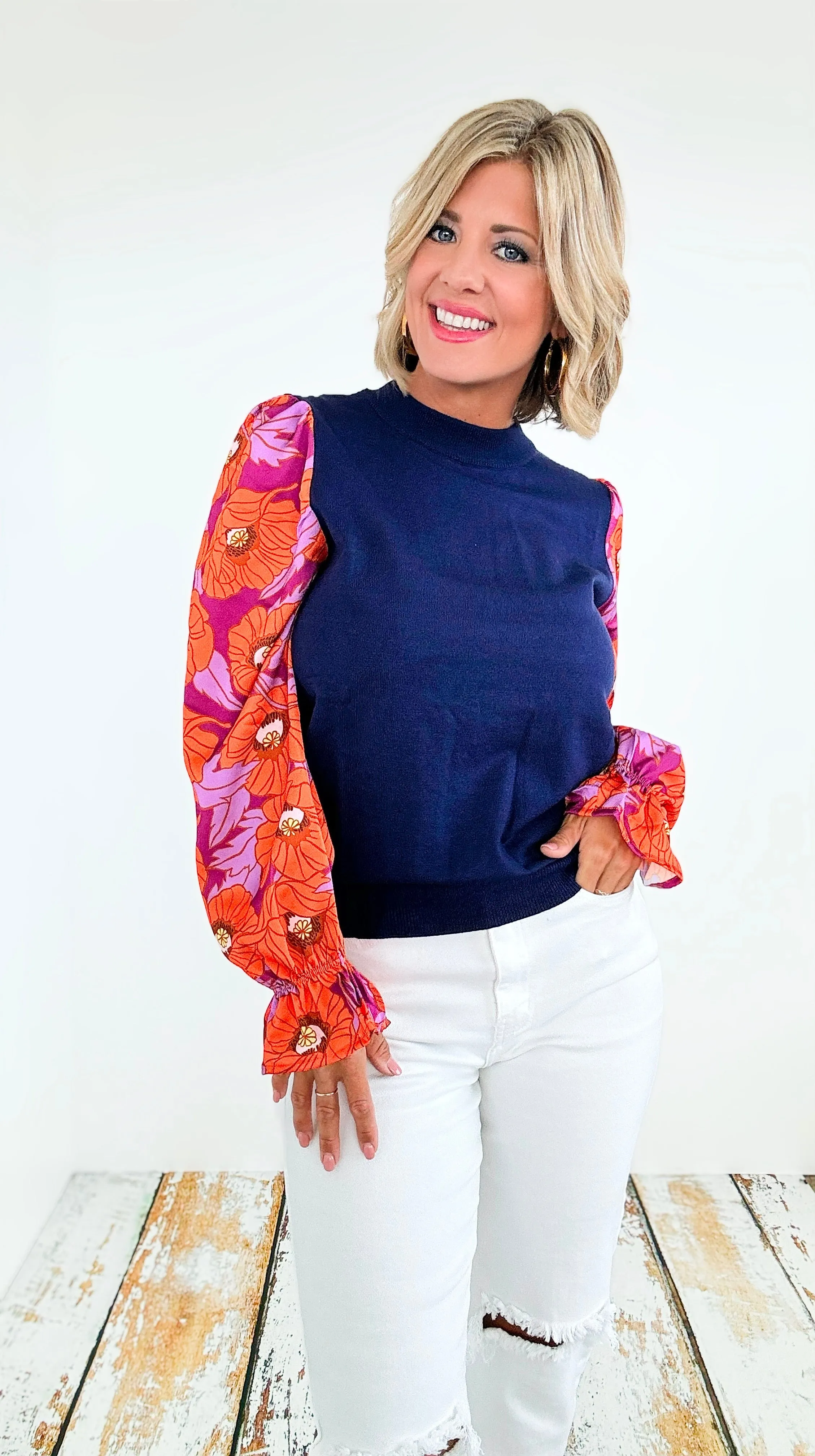 Blossom Belle Colorblock Blouse