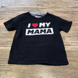Childrens Place Black 'i hrt my mama' Ctn Tshirt 2T