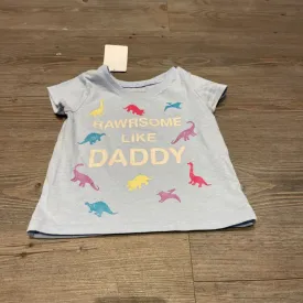 Childrens Place SkyBlue 'rawrsome like daddy' Ctnblend Tshirt 18-24m