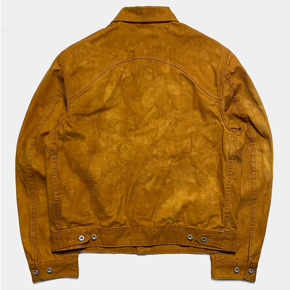 DDL 327-TYLER LUCKY-GOLD REGULAR FIT TYPE 4 DOUBLE DYED CANVAS JACKET -12OZ-GOLD