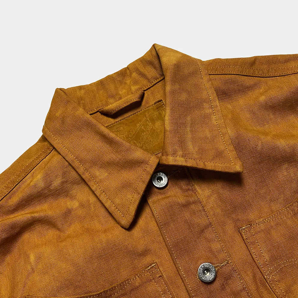 DDL 327-TYLER LUCKY-GOLD REGULAR FIT TYPE 4 DOUBLE DYED CANVAS JACKET -12OZ-GOLD