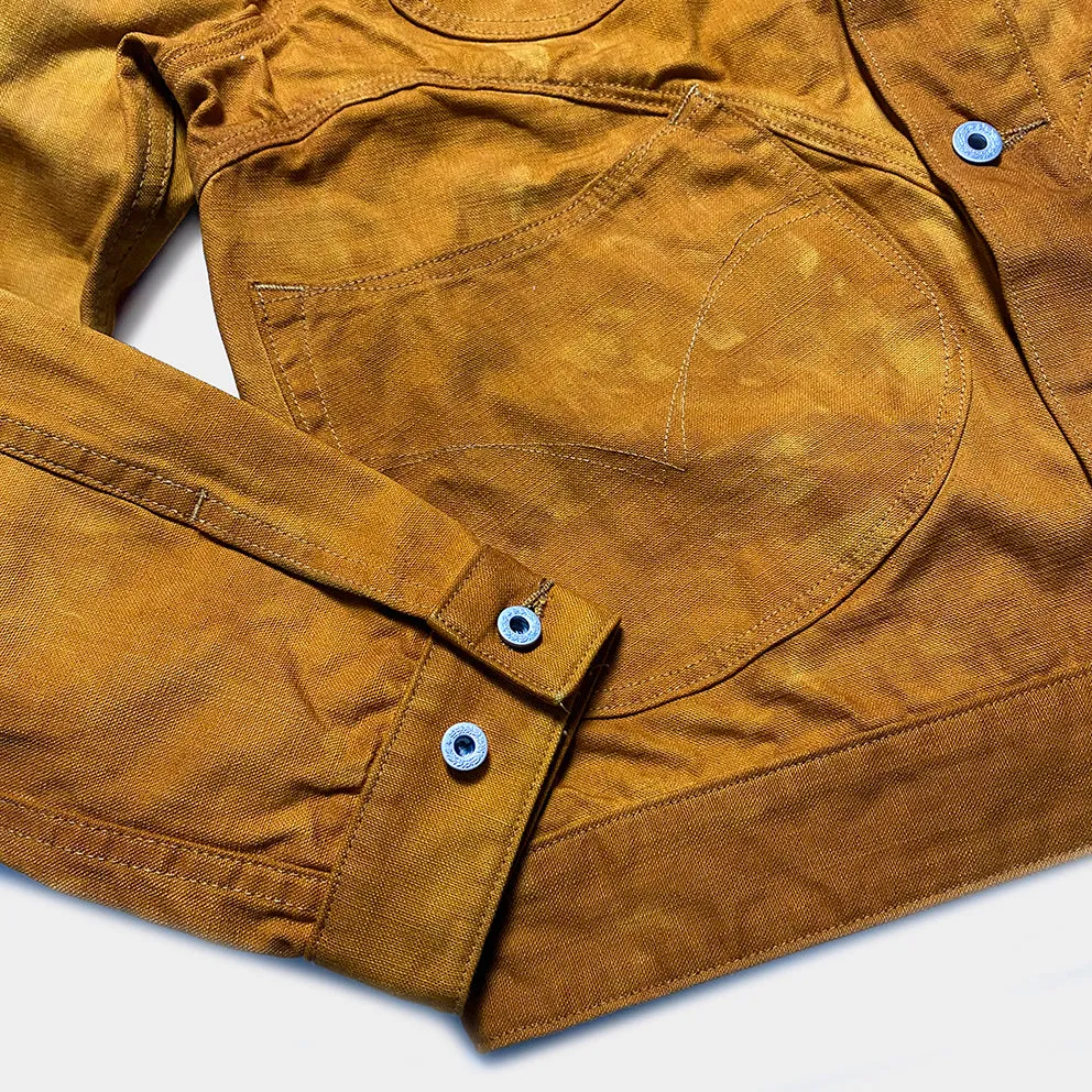 DDL 327-TYLER LUCKY-GOLD REGULAR FIT TYPE 4 DOUBLE DYED CANVAS JACKET -12OZ-GOLD