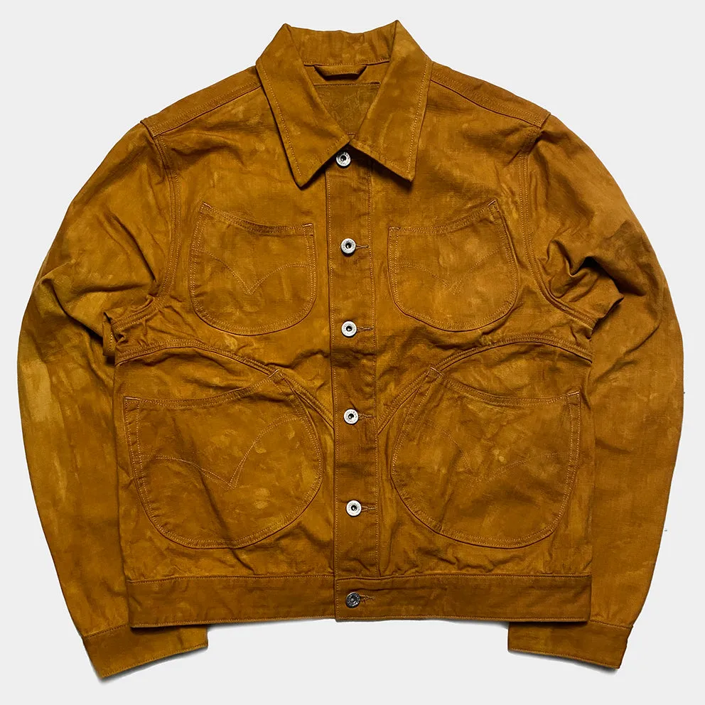 DDL 327-TYLER LUCKY-GOLD REGULAR FIT TYPE 4 DOUBLE DYED CANVAS JACKET -12OZ-GOLD