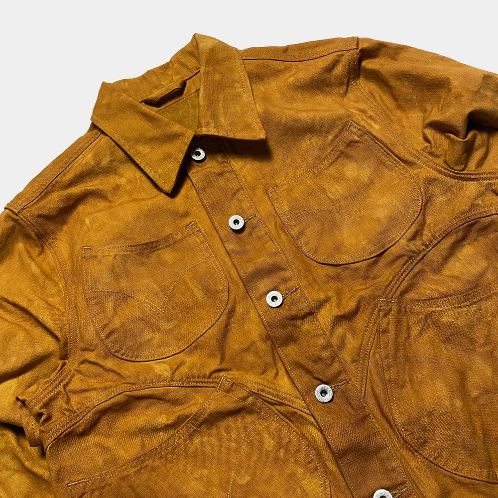 DDL 327-TYLER LUCKY-GOLD REGULAR FIT TYPE 4 DOUBLE DYED CANVAS JACKET -12OZ-GOLD