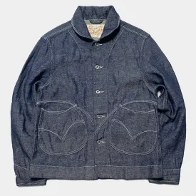 DDL 330-TYRONE-LUCKY REGULAR FIT 2 POCKET JACKET IN A COTTON LINEN BLEND-10.5OZ-E0 ROYAL BLUE INDIGO