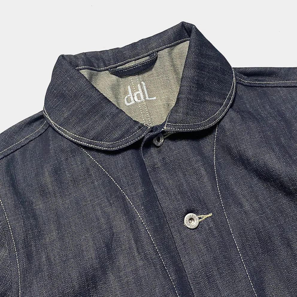 DDL 330R-TYRONE LUCKY-13P REGULAR FIT 2 POCKET JACKET WHITE OAKS CONES PIMA COTTON DENIM-13OZ-RAW INDIGO