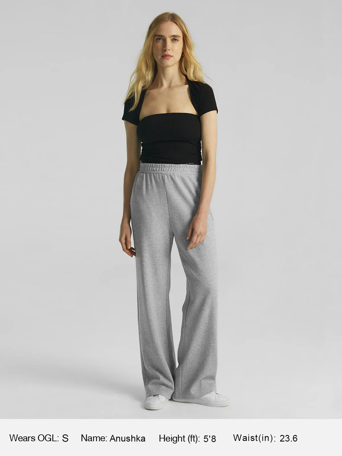 Double Waistband Straight Leg Pants
