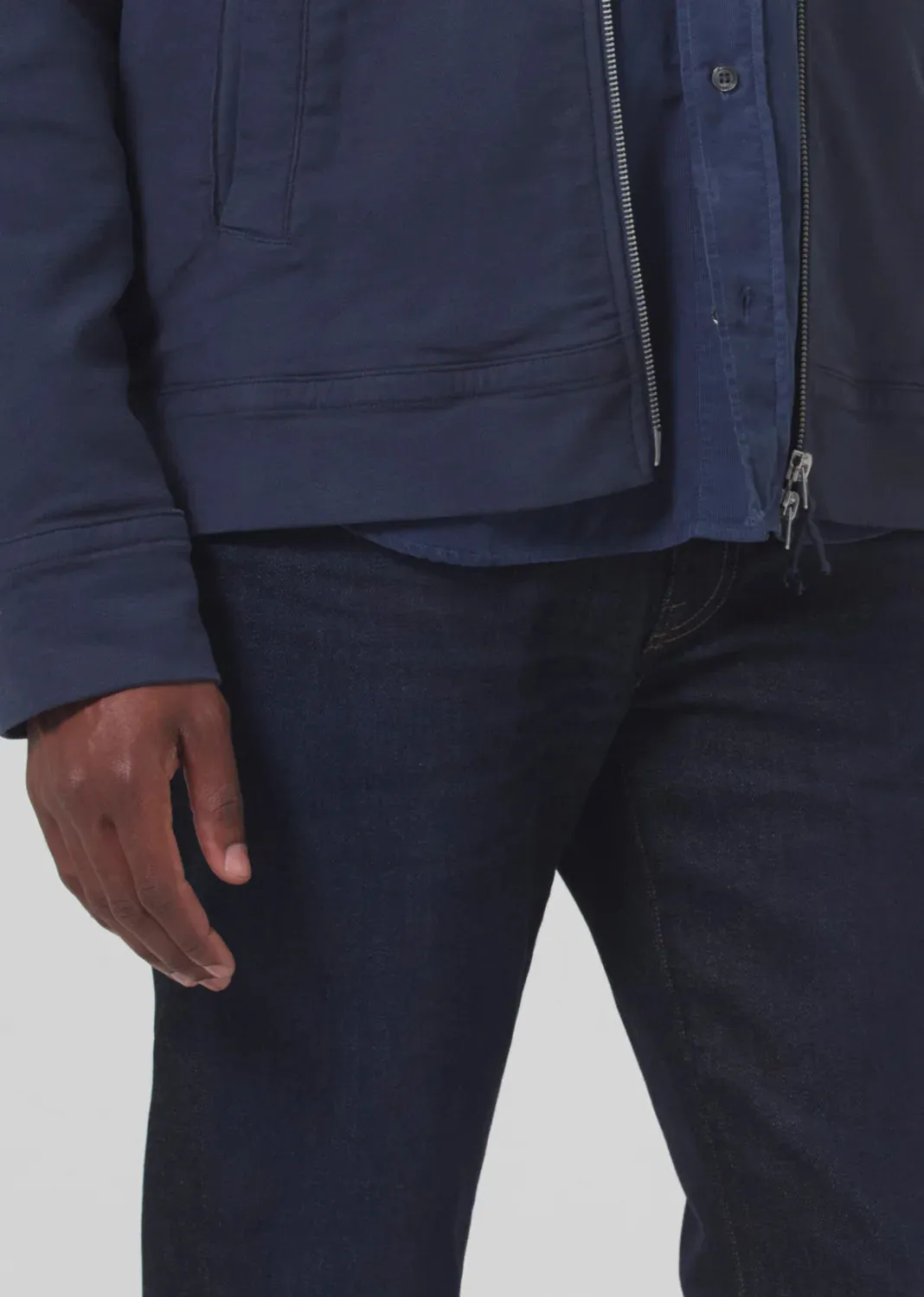 Gage Slim Straight Cashmere Denim in Falcon