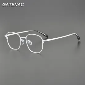 Gatenac Unisex Full Rim Square Titanium Eyeglasses Gxyj1118