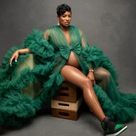 Green Tulle Robe