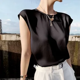 Khaki Women's Elegant Blouse Office Plus Size Tunic Satin Silk Blouse Basic Tops White Summer Chiffon Blouses for Women 2021