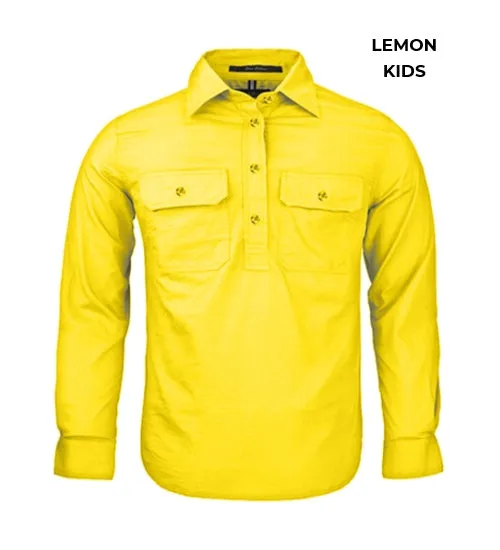 KIDS - PILBARA CLOSED FRONT WORK SHIRT RM400CF