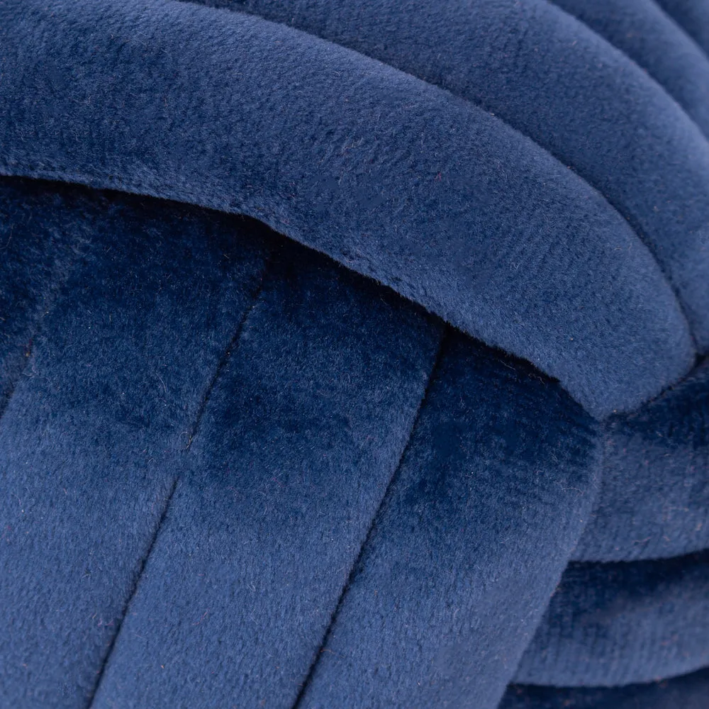 Knot Velvet Door Stop Navy
