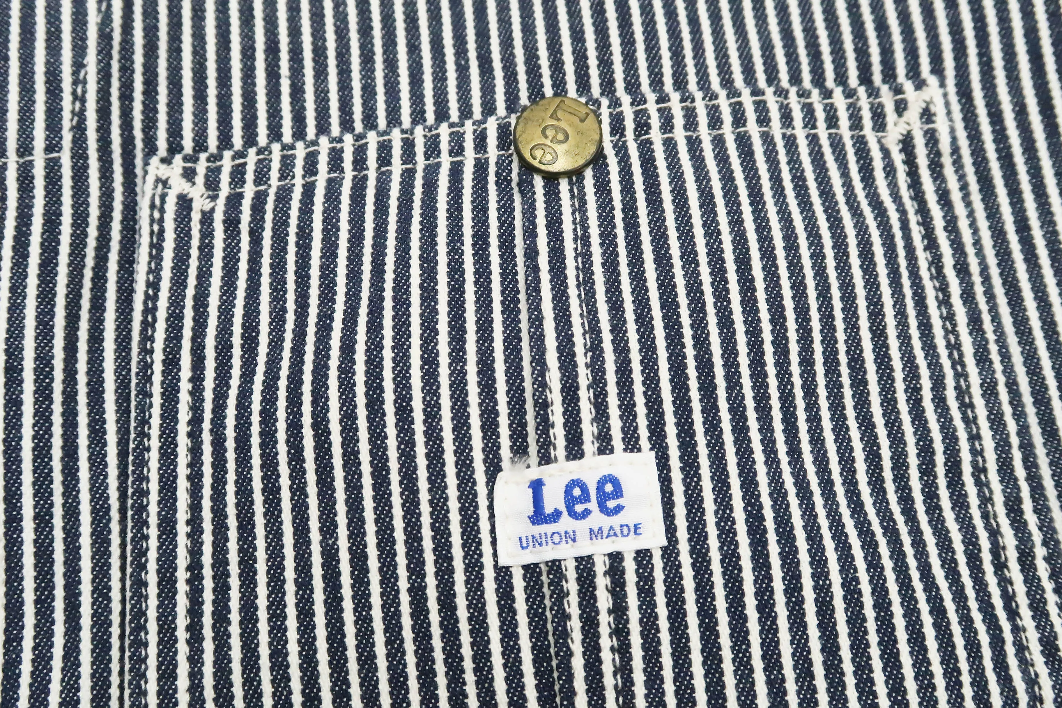 Lee Coverall Men's Reproduction of Union-All Long Sleeve Unlined Coveralls LM7213 LM7213-204 Hickory Stripe
