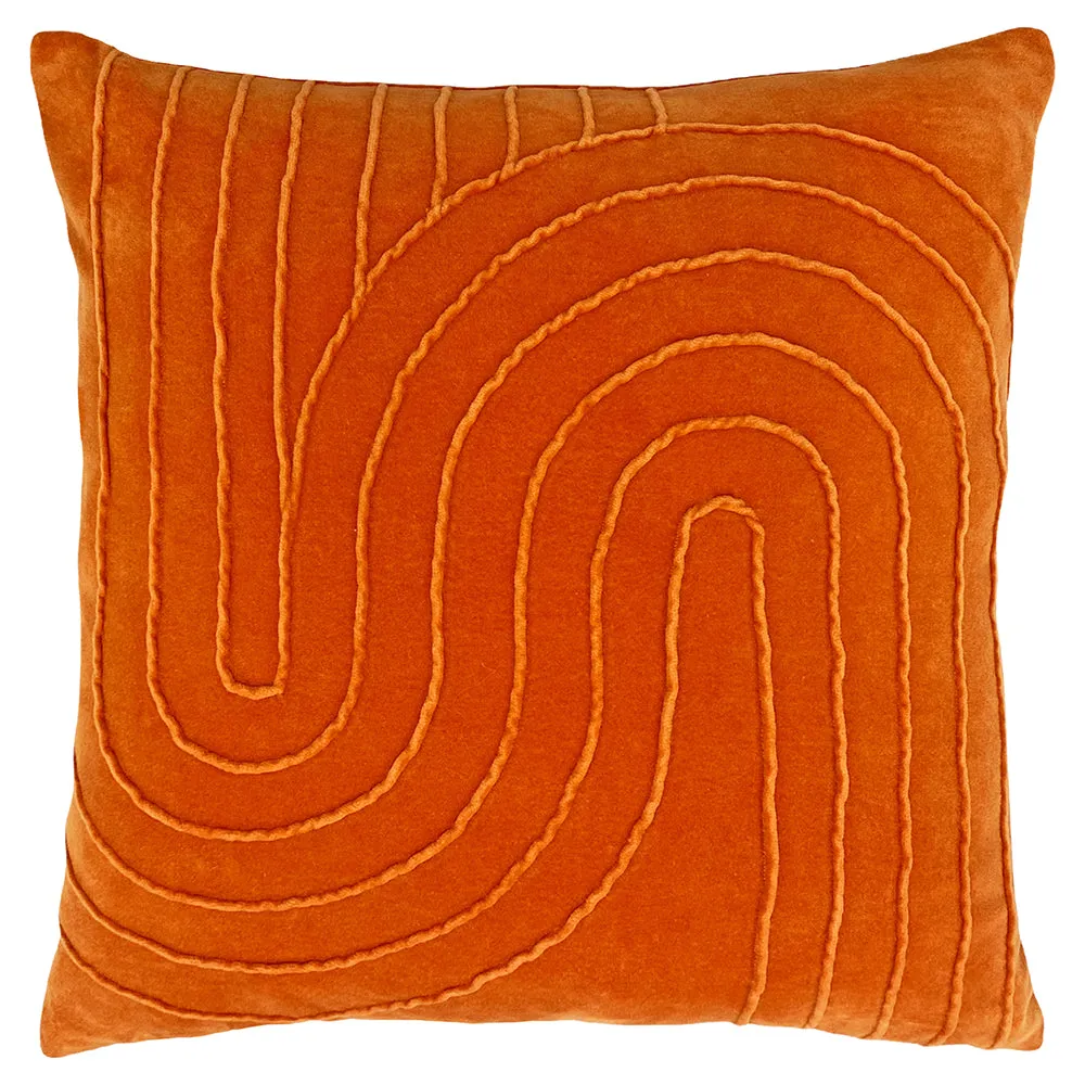 Mangata Soft Velvet Cushion Orange