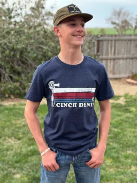 Men's Cinch Denim Navy Graphic Tee