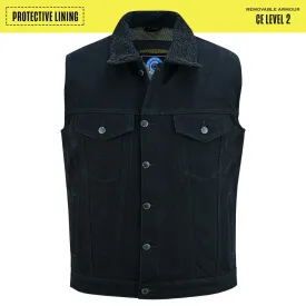 Men's Glenbrook Sherpa Protective Denim Vest With Kevlar JRV10046