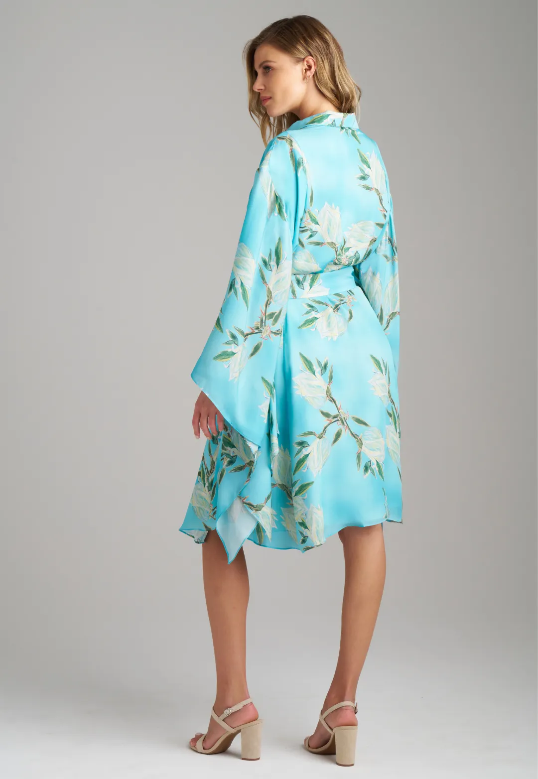 Minerva Silk Dress in Blooming Yucca