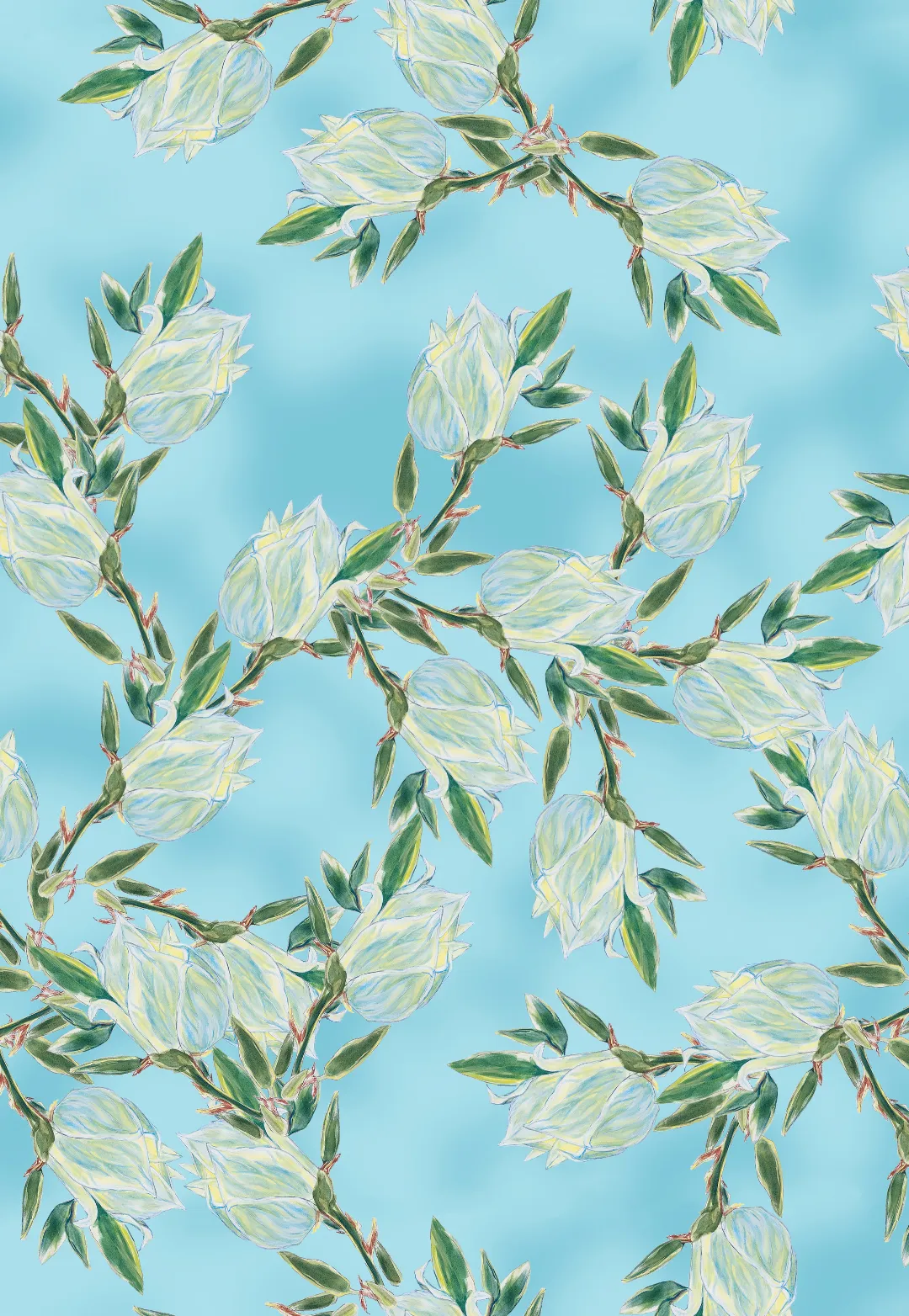 Minerva Silk Dress in Blooming Yucca