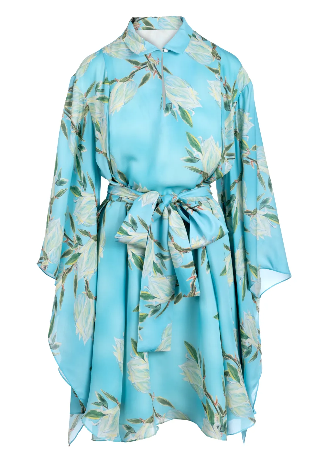 Minerva Silk Dress in Blooming Yucca