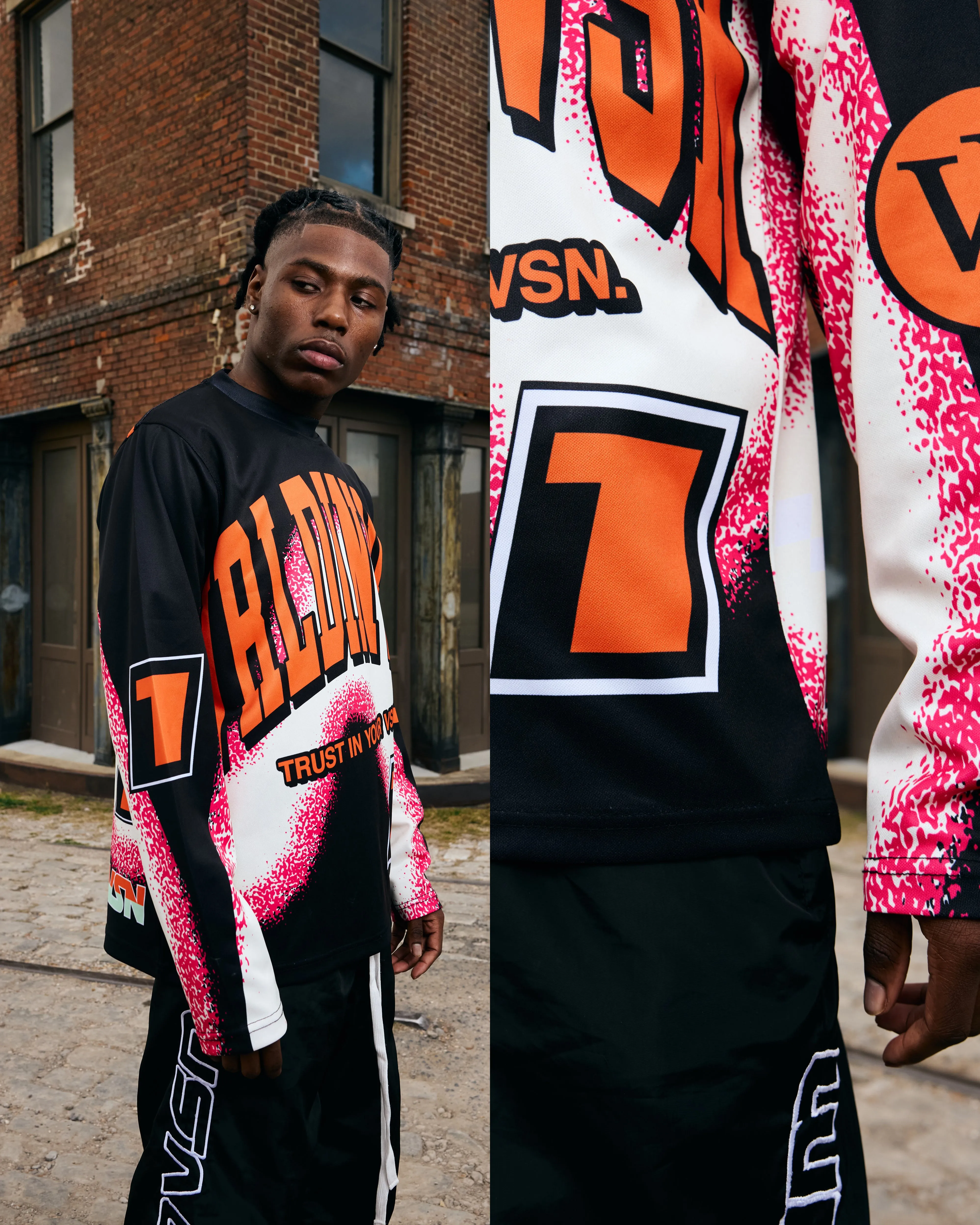 Motorsport Longsleeve Jersey (Black) [Premium   Heavyweight]