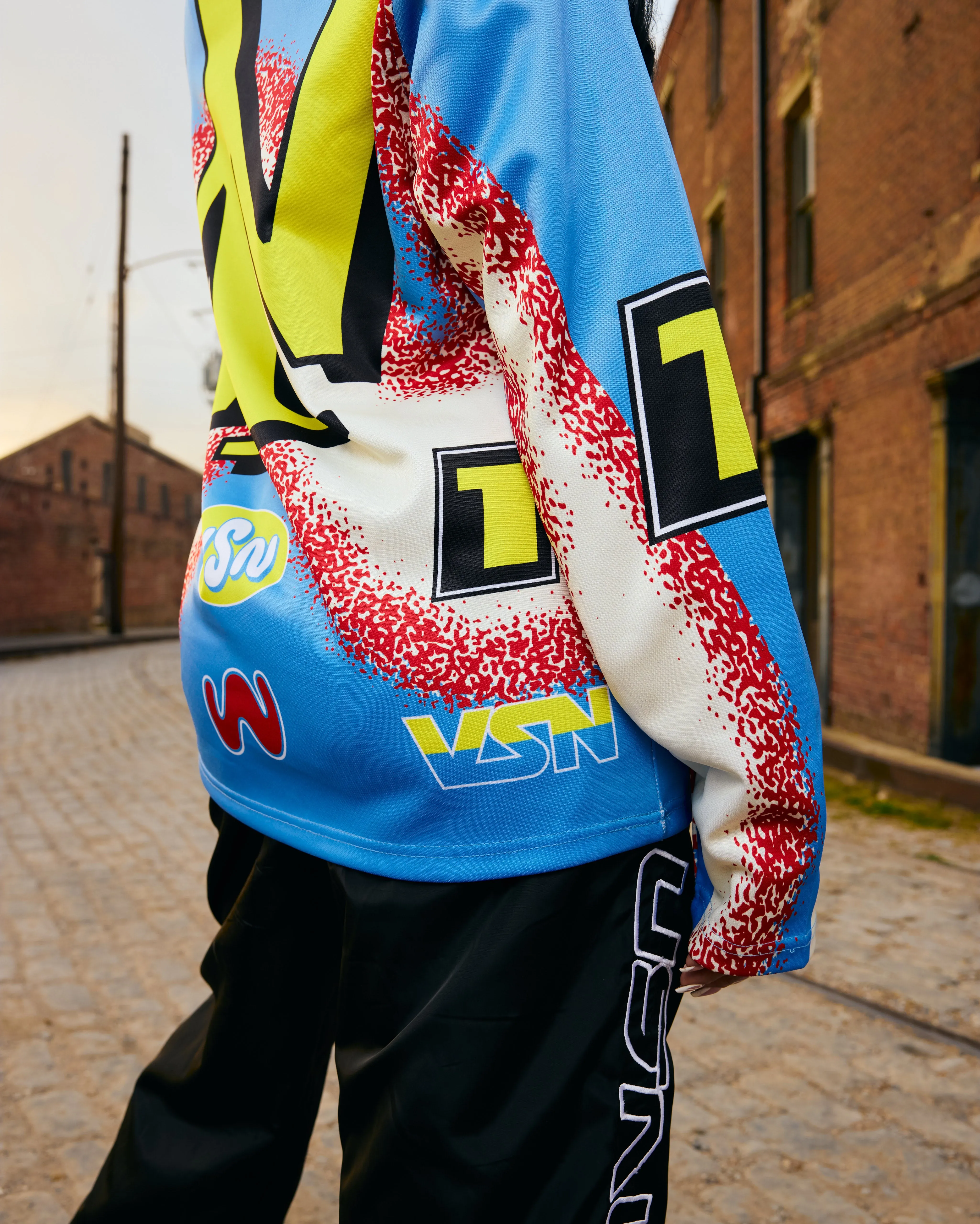 Motorsport Longsleeve Jersey (Blue/Yellow) [Premium   Heavyweight]