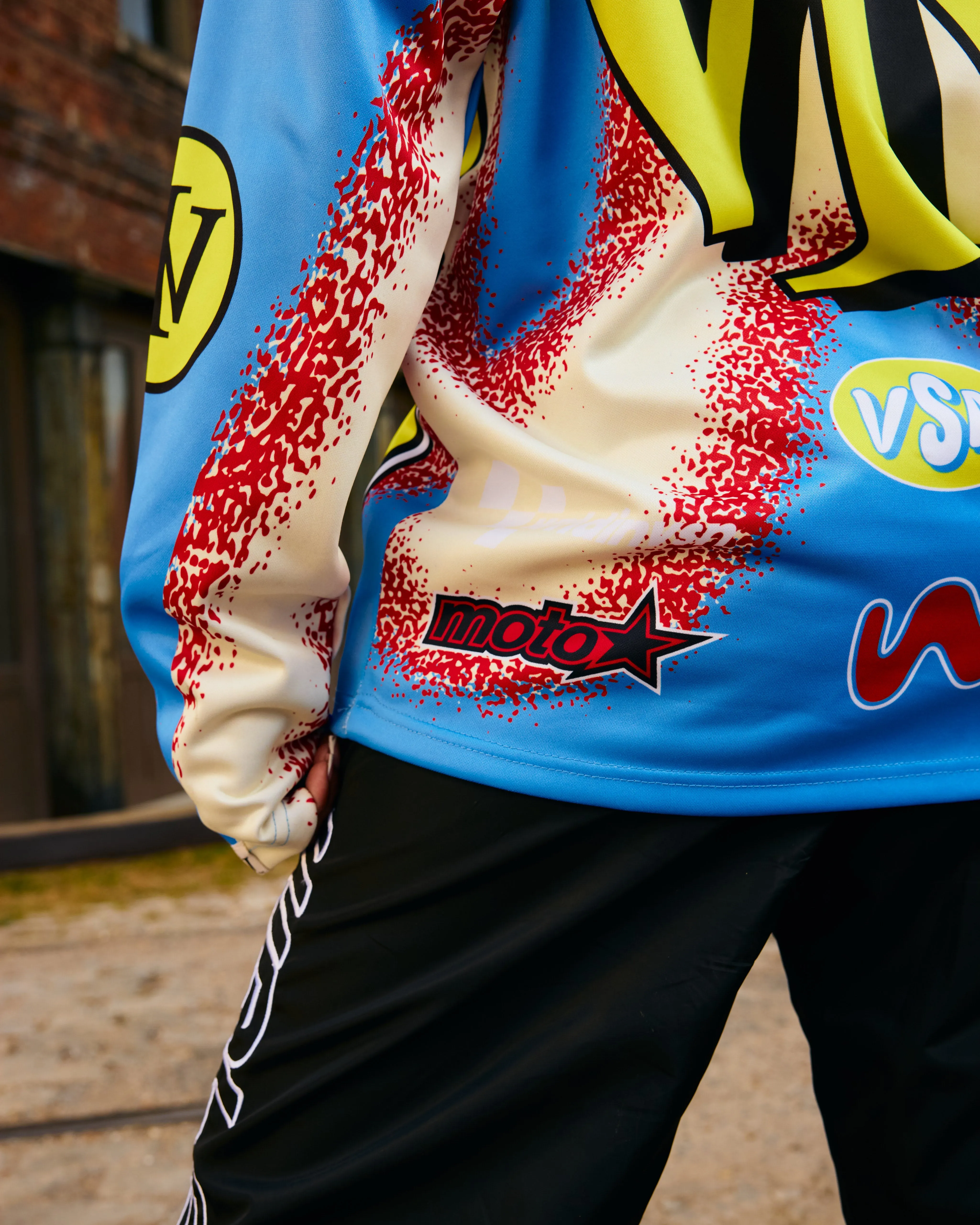 Motorsport Longsleeve Jersey (Blue/Yellow) [Premium   Heavyweight]