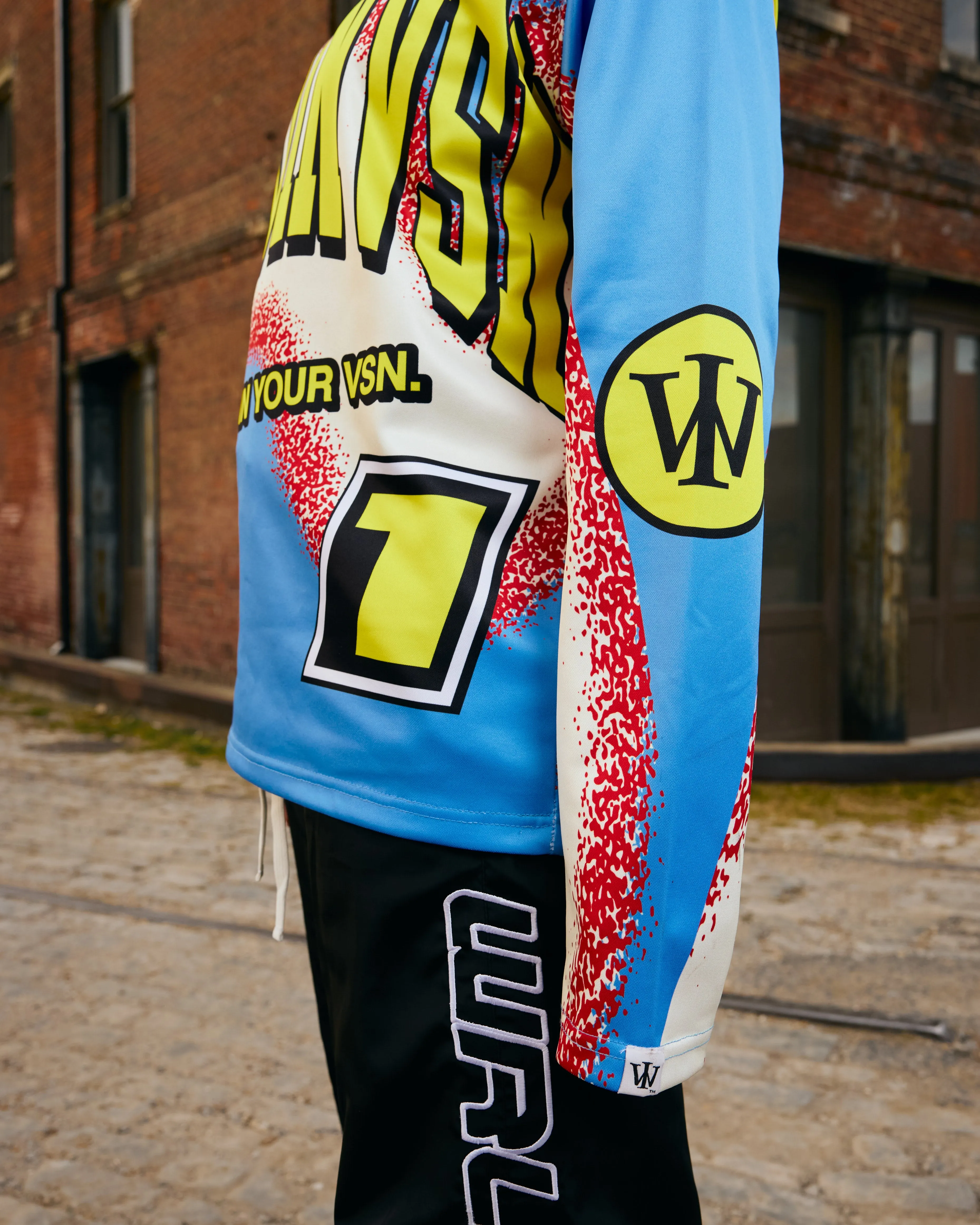 Motorsport Longsleeve Jersey (Blue/Yellow) [Premium   Heavyweight]