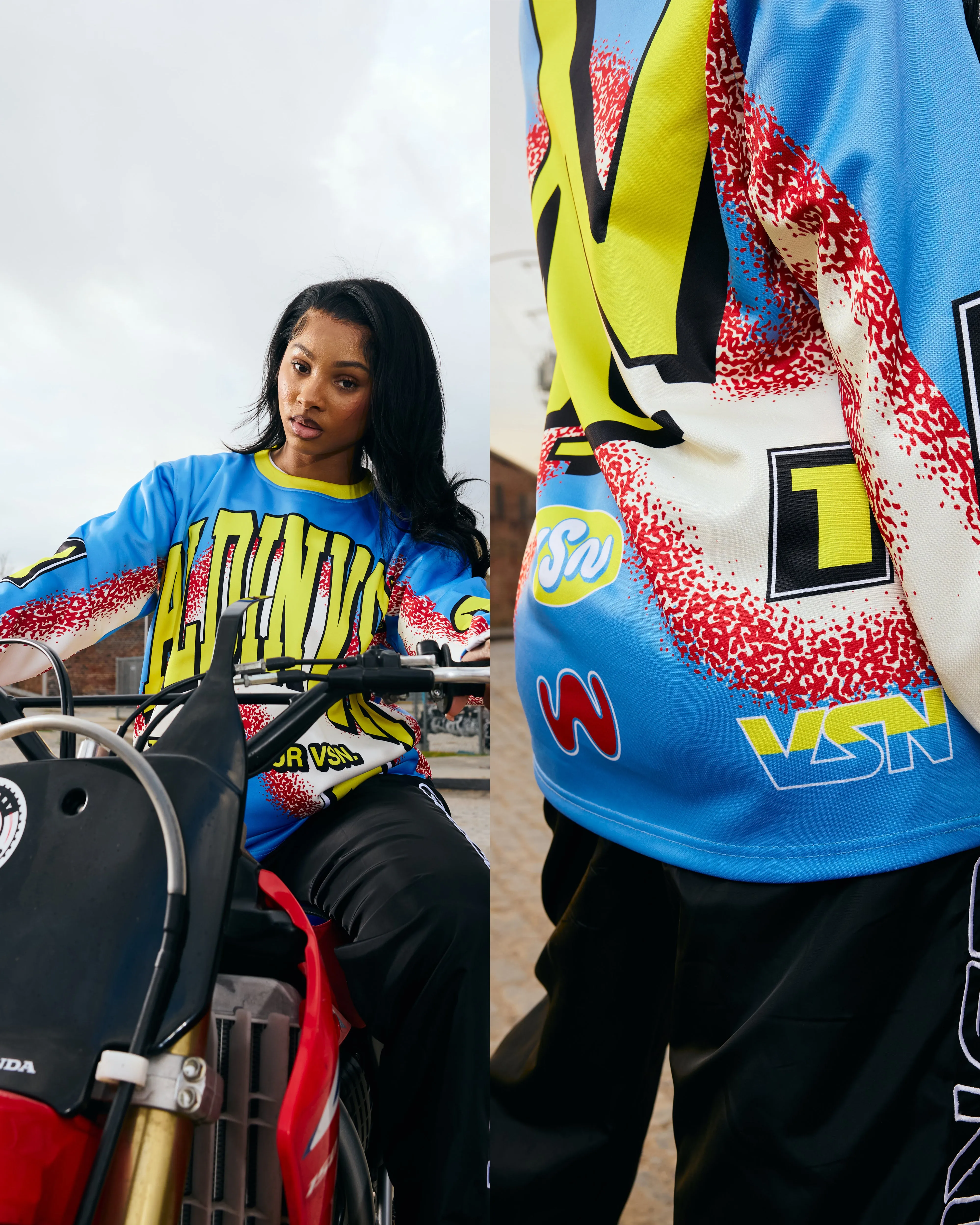 Motorsport Longsleeve Jersey (Blue/Yellow) [Premium   Heavyweight]