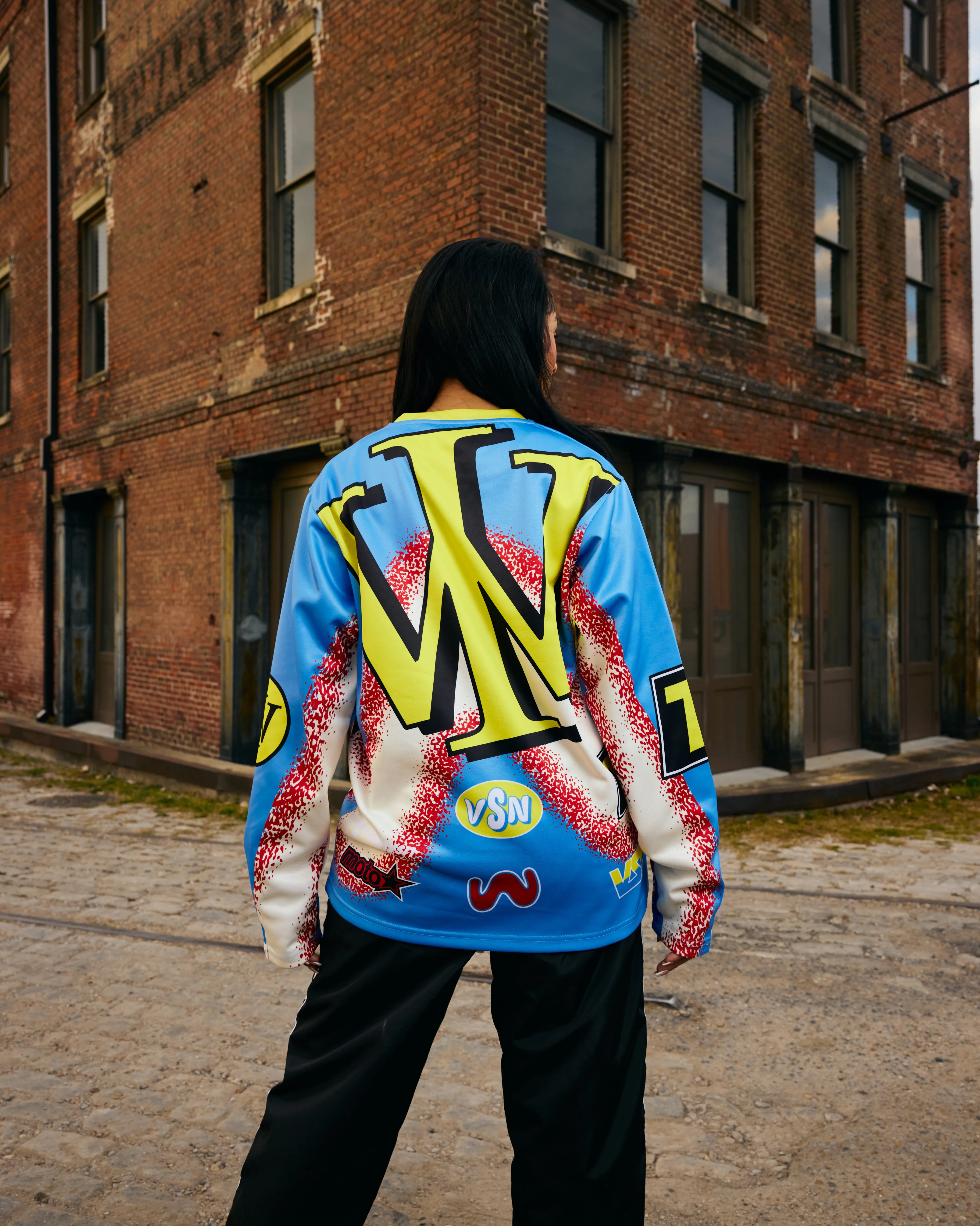 Motorsport Longsleeve Jersey (Blue/Yellow) [Premium   Heavyweight]
