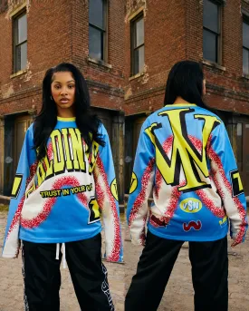 Motorsport Longsleeve Jersey (Blue/Yellow) [Premium   Heavyweight]