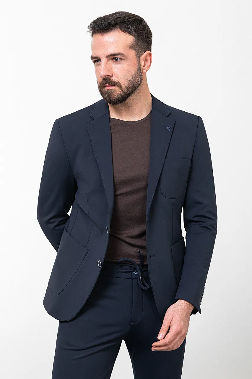 Navy Blue 2-Piece Suit.