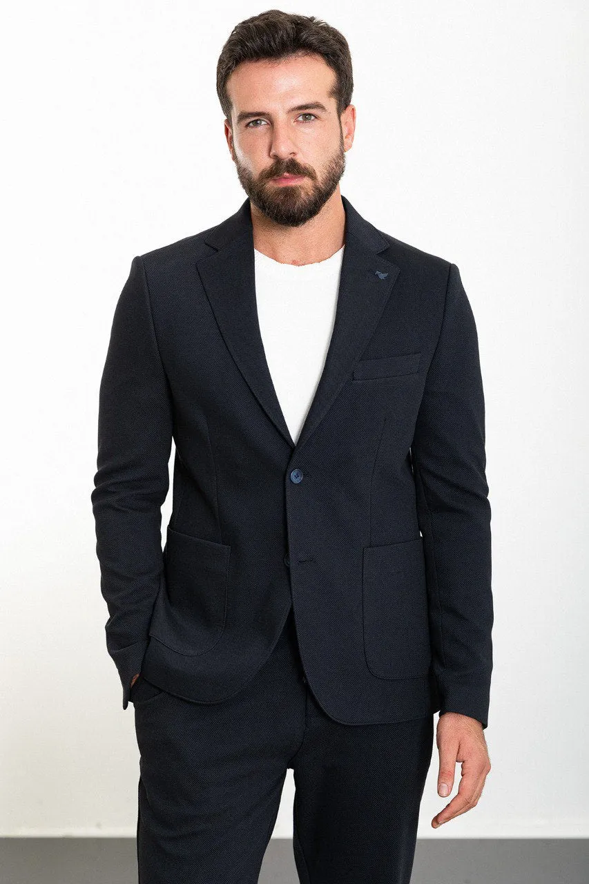 Navy Blue Casual Suit