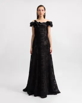 Off-Shoulders Loose-Cut Dress