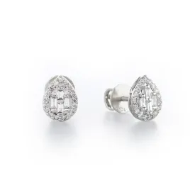 Pear Baguette Studs