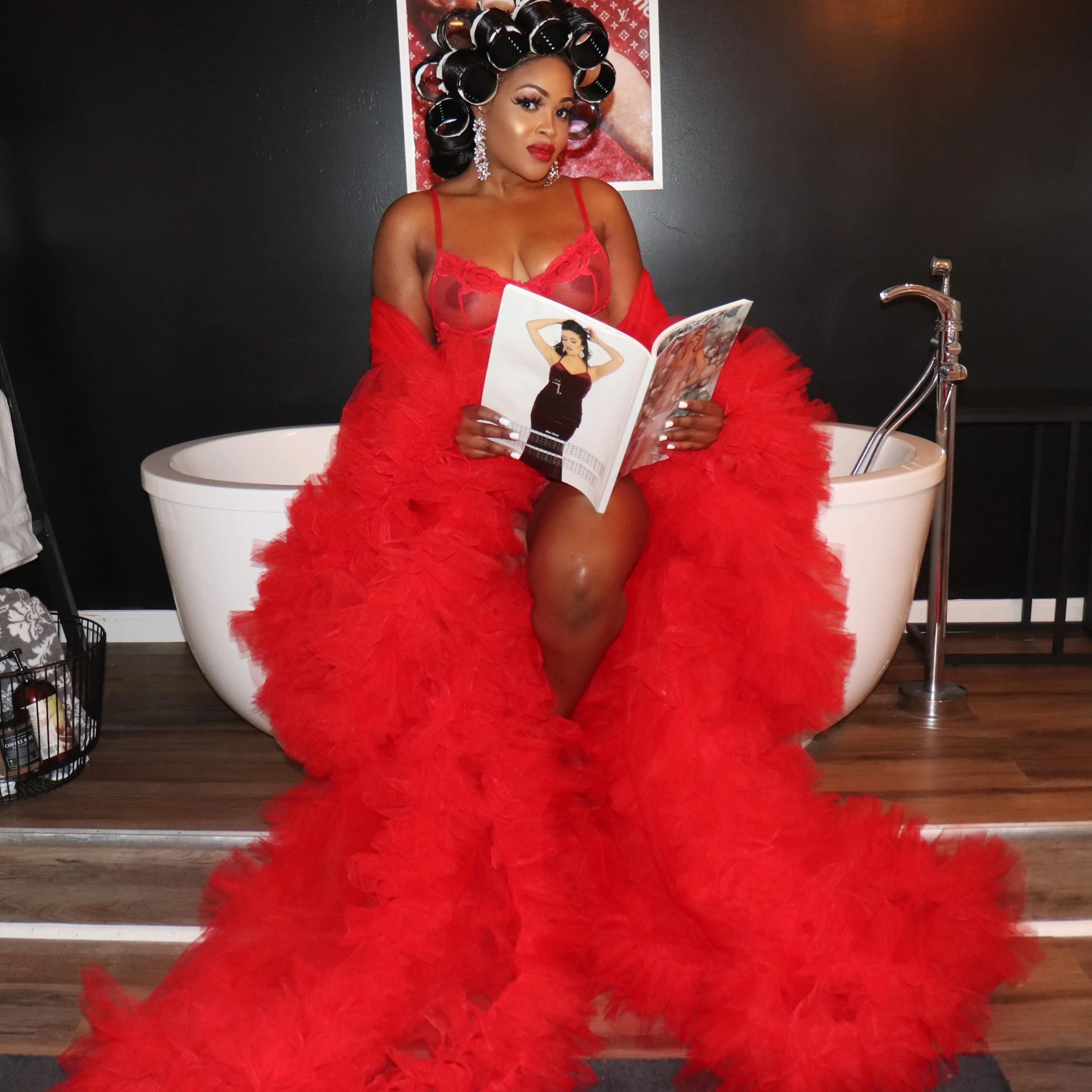 Red Tulle Robe